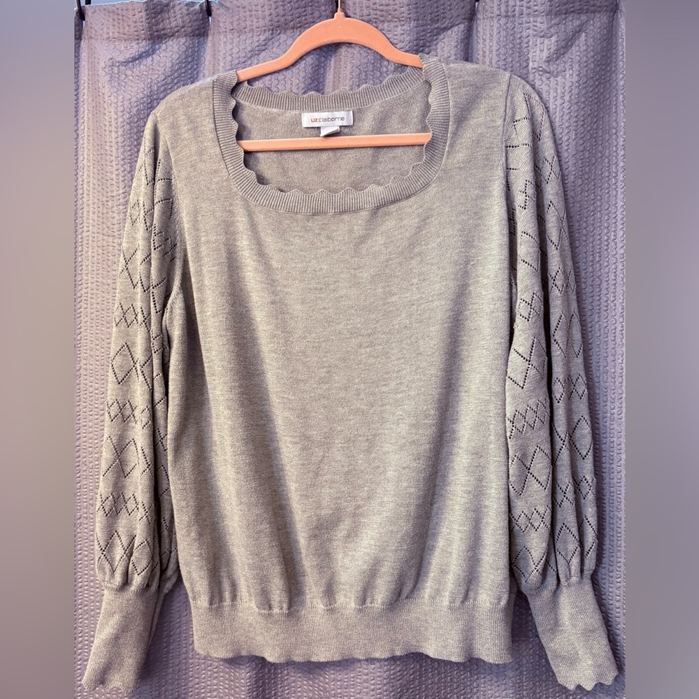 Liz Claiborne Light Gray Women's Sweater